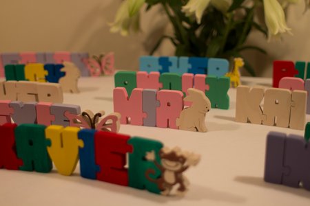 handmade Jigsaw names puzzle